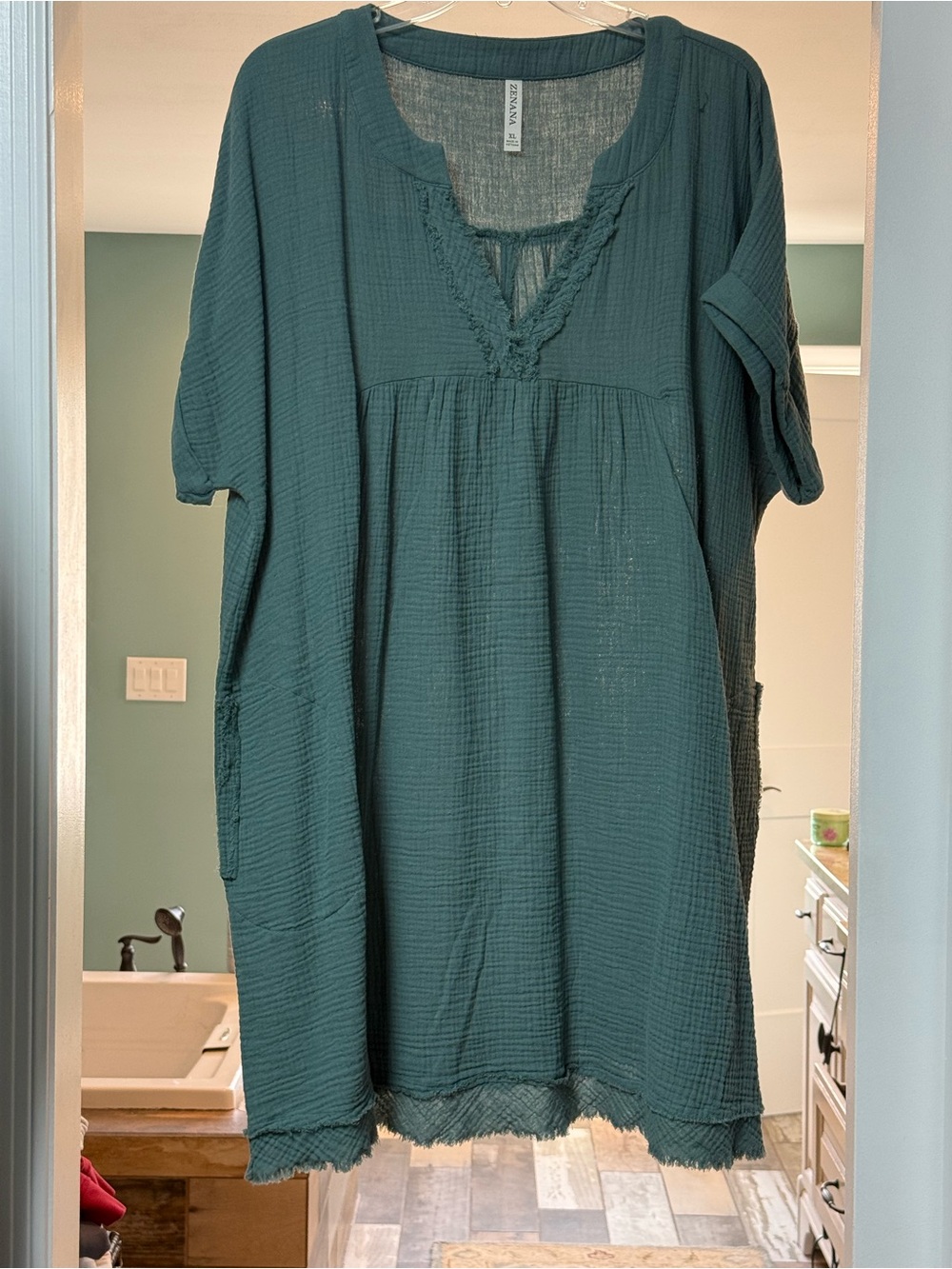 Zenana Outfitters Teal Mini Dress never worn with pockets